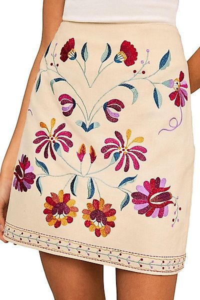 Love & Roses Minirock Love & Roses Rock mit Blumenstickerei (1-tlg) günstig online kaufen