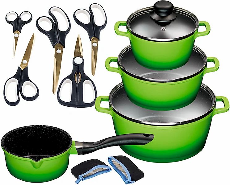 KING Topf-Set »ALUGUSS«, Aluminiumguss, (Set, 14 tlg., je 1 Kochtopf 16/20/ günstig online kaufen