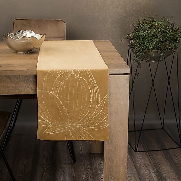 Eurofirany Tischdecke BLINK, Tischläufer, Samt, Velvet, günstig online kaufen