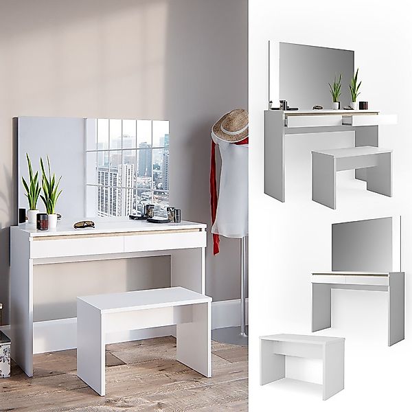 Vicco Schminktisch Emma, Weiß, 120 cm günstig online kaufen