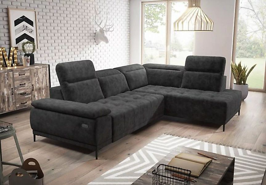 JVmoebel Ecksofa, Automatik Ecksofa Sofa Couch Design Couch Polster Textil günstig online kaufen