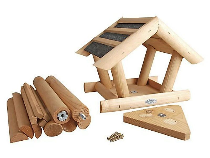 Stand-Vogelhaus Futterstation Holz mit Bitumendach 110cm günstig online kaufen
