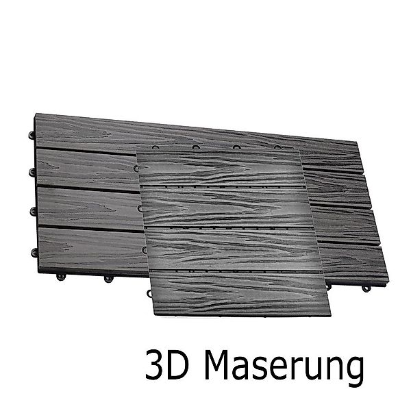 euroharry WPC-Fliesen 22-St. 4m² Terrassenplatten, 30x60 günstig online kaufen