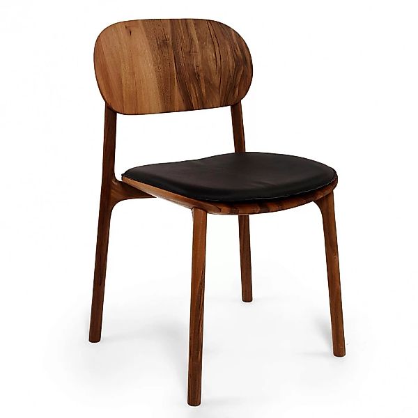 Zanat - Unna Sitzkissen - braun/Leder/LxBxH 52x51x3cm/ohne Stuhl günstig online kaufen