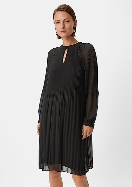 comma Minikleid Chiffon-Kleid mit Plisseefalten günstig online kaufen