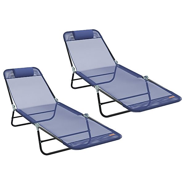 vidaXL Gartenliege Faltbare Sonnenliegen 2 Stück günstig online kaufen