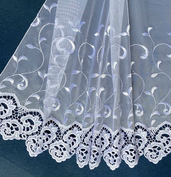 Weckbrodt Gardine "Elina" Kräuselband 1 Stk. tlg. echte Stickerei, Makramee günstig online kaufen