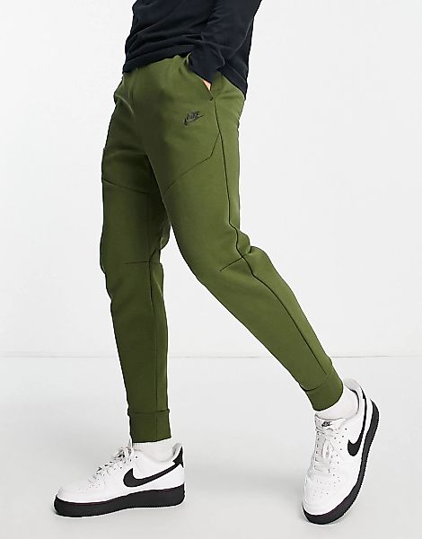 Nike – Funktions-Fleecehose in Khaki-Grün günstig online kaufen