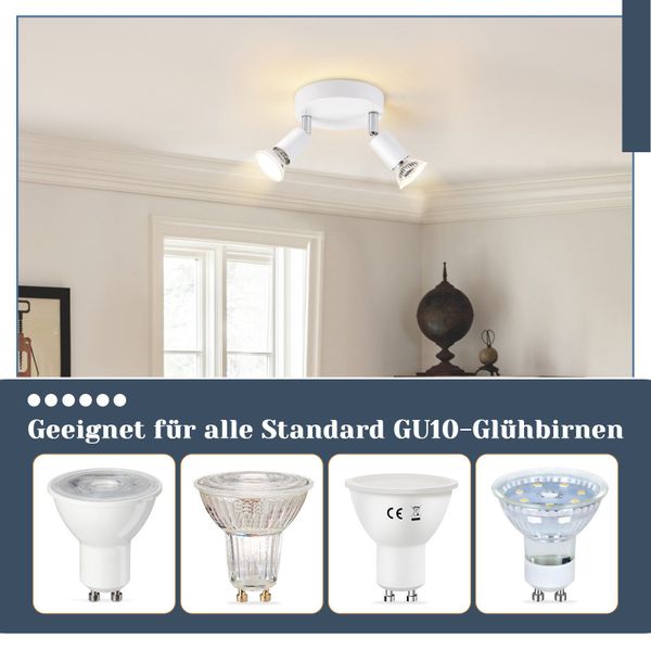 Nettlife Deckenstrahler Küchenlampe GU10 Rund Schlafzimmerlampe günstig online kaufen