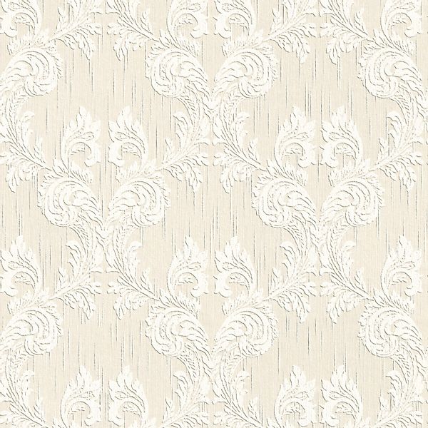 Bricoflor Ornament Vliestapete in Apricot Beige Edle Vlies Textiltapete mit günstig online kaufen