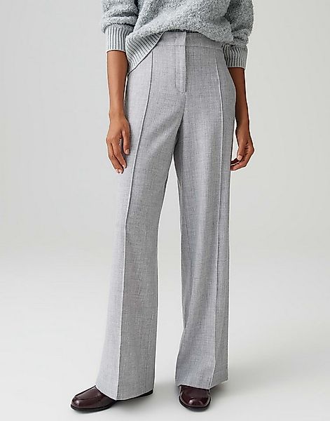 OPUS Stoffhose MAIGA COZY Wide Leg in Mélange Optik weiter, gerader Beinver günstig online kaufen