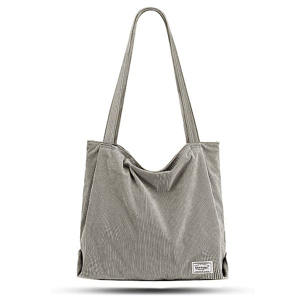 TAN.TOMI Shopper Tasche Damen Tote Bag mit Reißverschluss aus Cord Alltag, günstig online kaufen