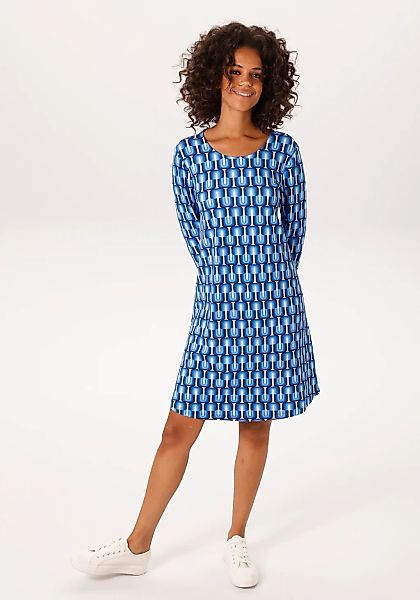 Aniston CASUAL A-Linien-Kleid mit farbharmonischem Retro-Druck - NEUE KOLLE günstig online kaufen