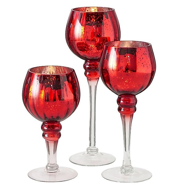 BOLTZE Windlicht Minou 3er Set rot, günstig online kaufen