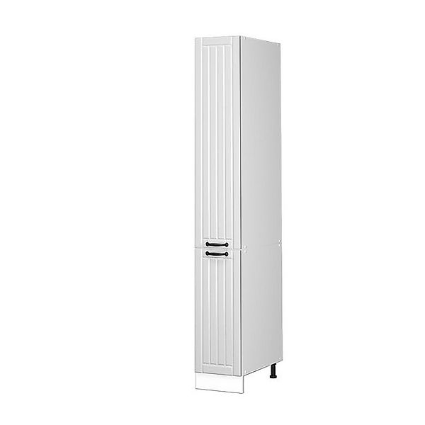 Vicco Badschrank Fame-Line Weiß Landhaus/Weiß 30 x 207 cm günstig online kaufen