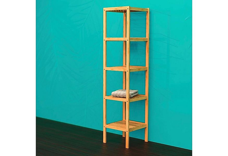 Eisl Badregal Bambus, Bambus, Badregal schmal mit 5 Ablagefächern, 34 cm br günstig online kaufen