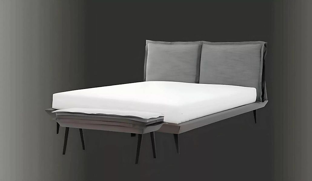 JVmoebel Bett Bett Grau Schön Design Modern Luxus Betten Schlafzimmer Elega günstig online kaufen