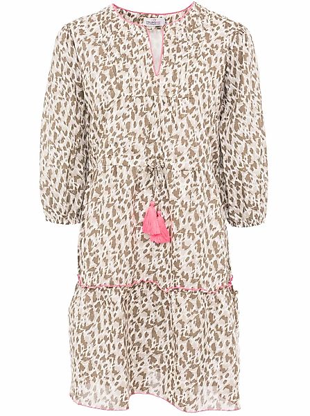 Zwillingsherz Sommerkleid ""Colorful Leopard"", zum Binden mit Tasseln und günstig online kaufen