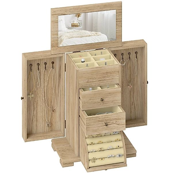 XDeer Schmuckschrank Schmuckbox,Schmuckschatulle, 4-stufiges Layout integri günstig online kaufen