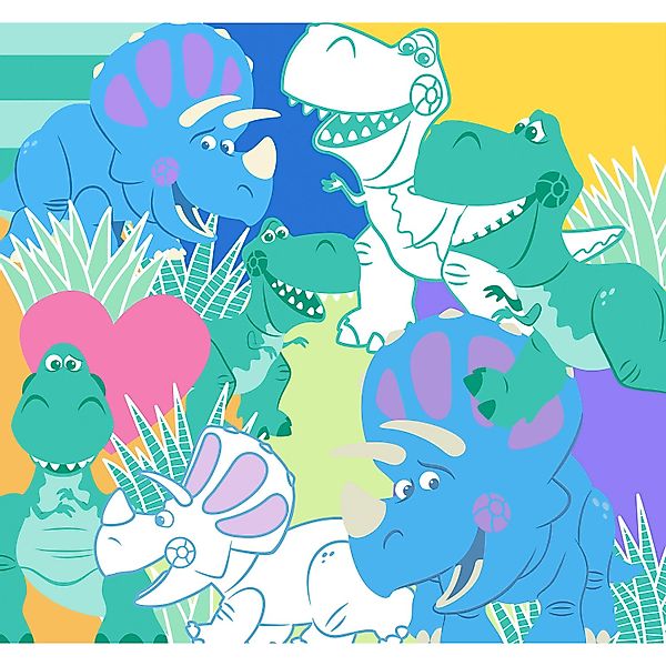 Komar Vliesfototapete Toy Story Rex and Trixie 300 cm x 280 cm günstig online kaufen