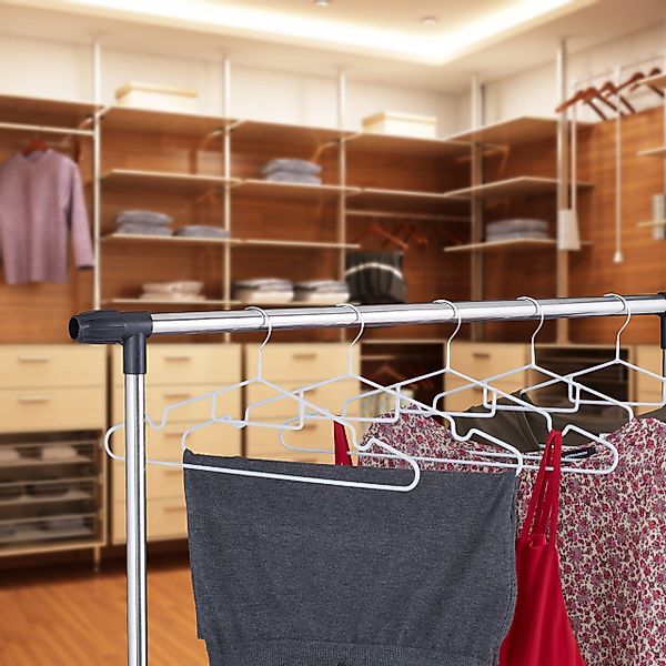 relaxdays Kleiderbügel Gummierte Kleiderbügel im 24er günstig online kaufen