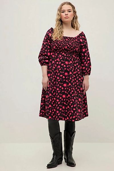 Studio Untold Sommerkleid Kleid A-Line Color Leo Carree-Ausschnitt Langarm günstig online kaufen