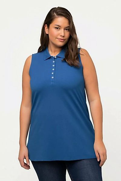 Ulla Popken Poloshirt Polotop Regular Polokragen ärmellos günstig online kaufen