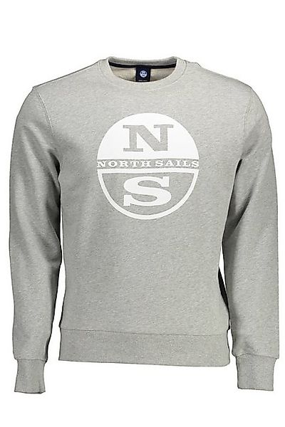 North Sails Sweatshirt Herren-Sweatshirt Grau: Langer Ärmel, Rundhals günstig online kaufen