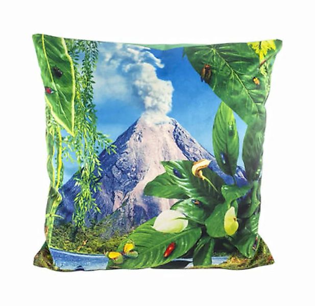 Kissen Toiletpaper textil bunt grün / Vulkan - 50 x 50 cm - Seletti - Grün günstig online kaufen