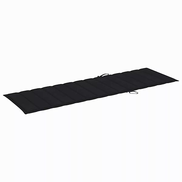 vidaXL Sitzauflage Sonnenliegen-Auflage Schwarz 200x70x3 cm günstig online kaufen