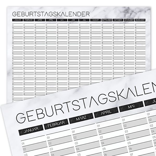 Timr Platzset Geburtstags-Wandkalender günstig online kaufen