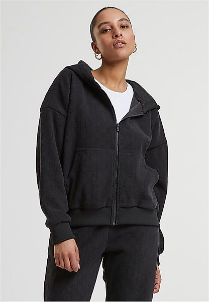 URBAN CLASSICS Hoodie Ladies Jacquard Velvet Oversized Zip Hoody günstig online kaufen