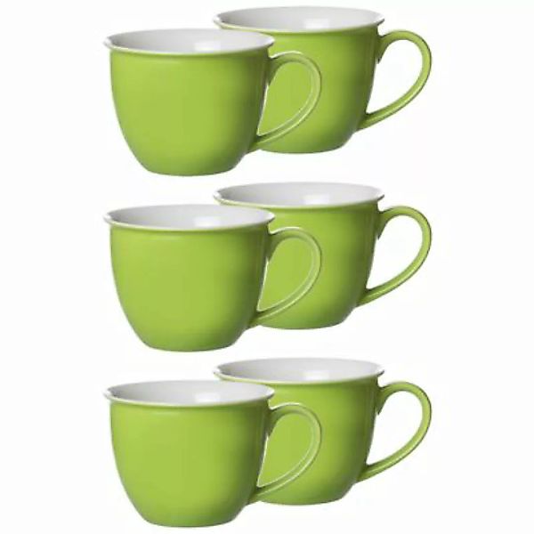 Ritzenhoff & Breker DOPPIO Jumbotasse 350 ml grün 6er Set Tassen günstig online kaufen