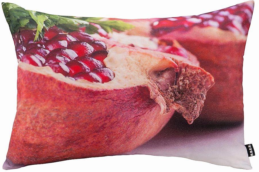 H.O.C.K. Dekokissen "Granatapfelmotiv" Kissenhülle mit Füllung, 1 Stück günstig online kaufen