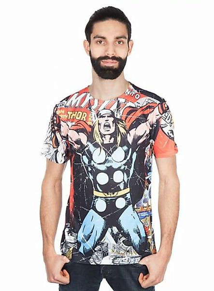 Metamorph T-Shirt Thor Comic Allover Thor Nerd Shirt für Superhelden Fans günstig online kaufen