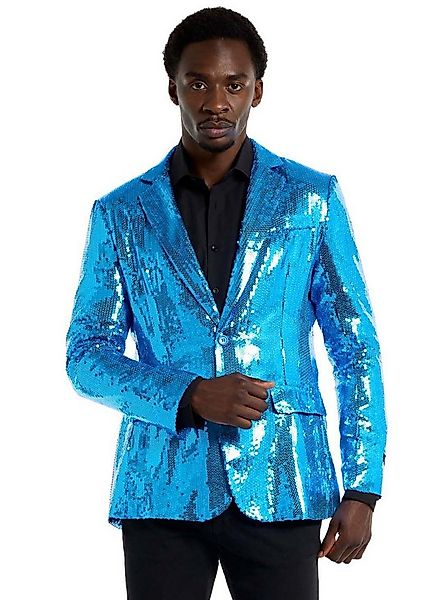 Opposuits Kostüm Glitzerjacke blau, Eine blaue Discokugel zum Anziehen! günstig online kaufen