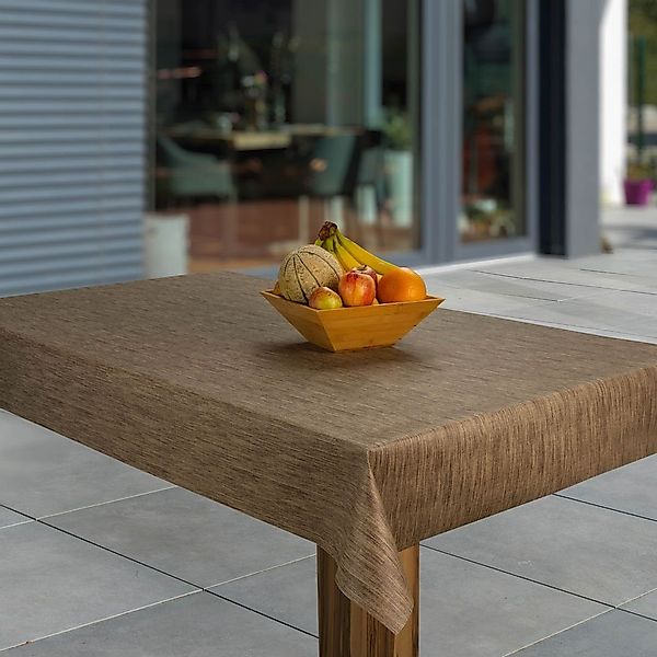 laro Tischdecke Wachstuch-Tischdecken Abwaschbar Leinenoptik Beige günstig online kaufen