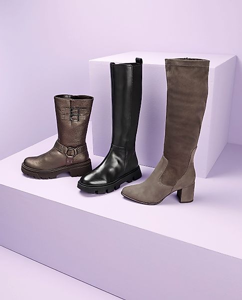Gabor Bikerboots, Blockabsatz, Plateau, Stiefelette, Kurzstiefel mit Best F günstig online kaufen