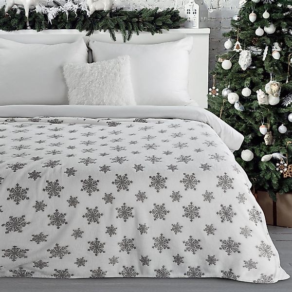 Wohndecke Winter Muster Karomuster Schneeflocken Geschenkidee, günstig online kaufen