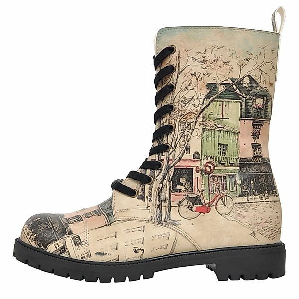 DOGO Schnürboots "Zipsy High-Top Boots Bonjour Paris Damen Stiefeletten", V günstig online kaufen