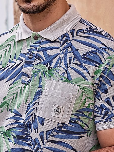 LERROS Poloshirt "Herren Poloshirt, floral bedruckt" günstig online kaufen