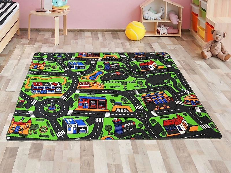 Primaflor-Ideen in Textil Kinderteppich "Spielteppich CITY, Made in Belgium günstig online kaufen