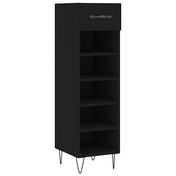 vidaXL Schuhschrank Schuhregal Schwarz 30x35x105 cm Holzwerkstoff günstig online kaufen