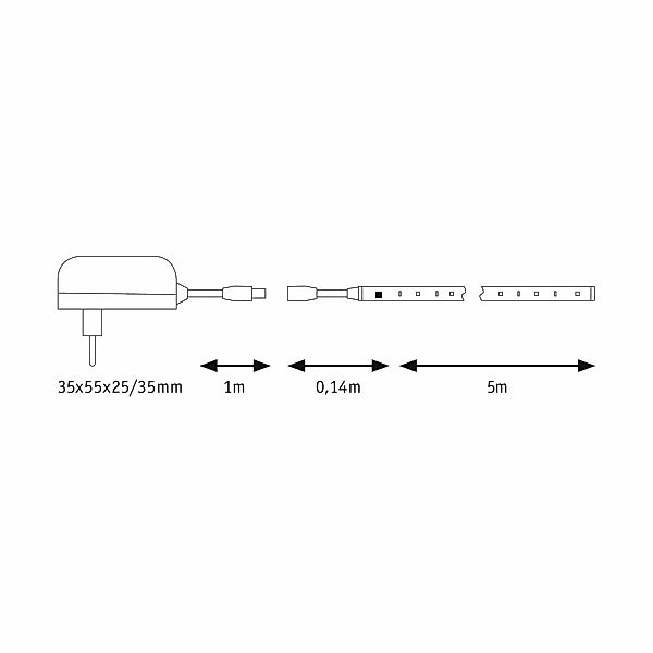 Paulmann SimpLED Motion LED-Strip Set, 5m Fernbedienung RGB günstig online kaufen