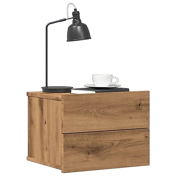vidaXL Nachttisch, Wand-Nachttisch Artisan-Eiche 40x32x30 cm günstig online kaufen