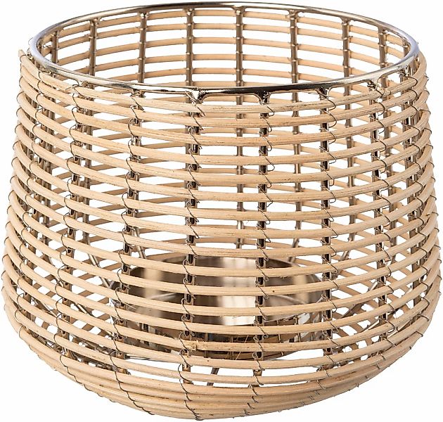 Home affaire Windlicht "Kerzenhalter Vallenay" aus Naturweide und Metall günstig online kaufen