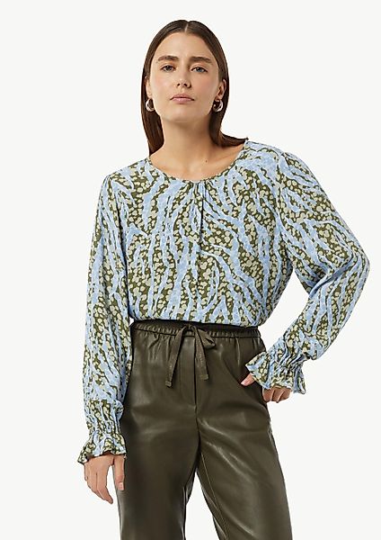 comma Langarmbluse Bluse Gemusterte Bluse mit günstig online kaufen