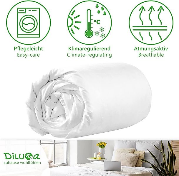 DILUMA Federbettdecke + Federkissen Federbettdeckenset 4-teilig günstig online kaufen