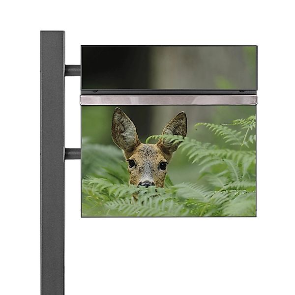 Banjado Standbriefkasten Anthrazit 45x120x16.5cm Groß Inkl. Montagematerial günstig online kaufen