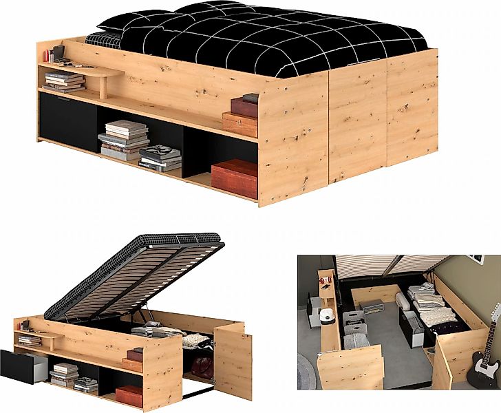 Parisot Stauraumbett "Travel, maximaler Stauraum, wie ein begehbarer Kleide günstig online kaufen
